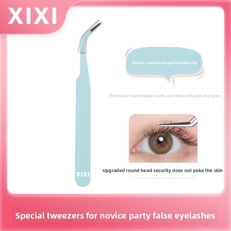 Pliers-type precision false eyelash accessory tool