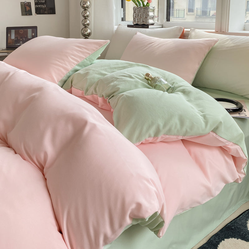4-piece bedding set, pure cotton bed sheet and duvet cover