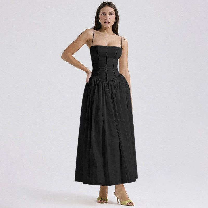 2024 Fairy Elegant Fashion High-end Sense French Sling Gentle Style Dress Slimming Floral Sling Dress