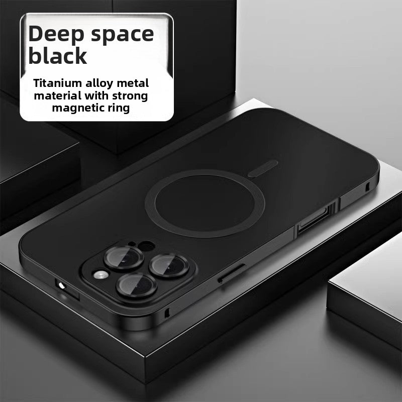 Aluminum alloy frame with glass lens phone caser