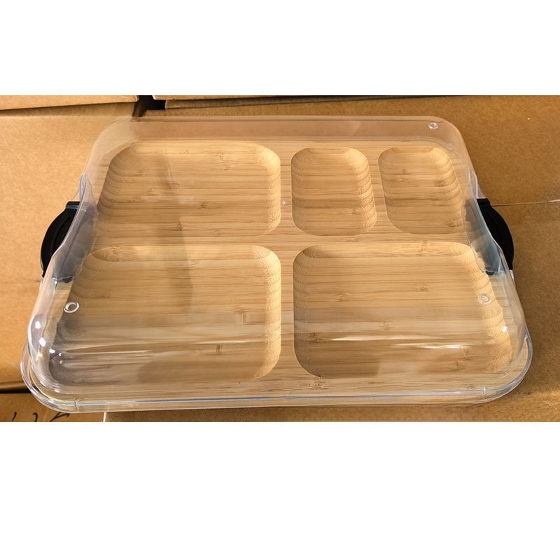 Bamboo cooked food board tray