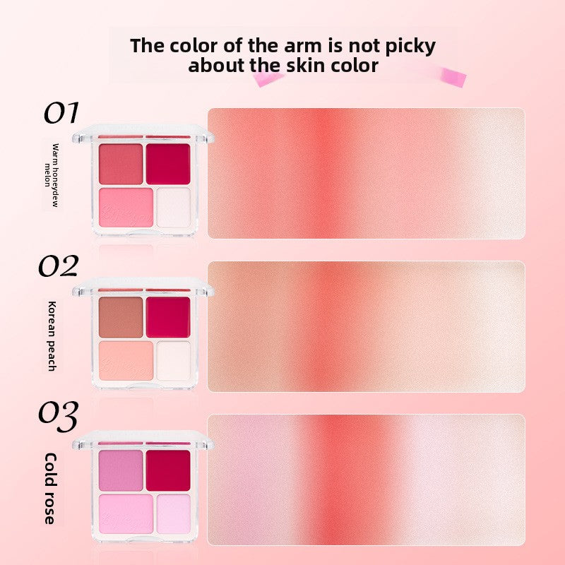 Four-color blush plate