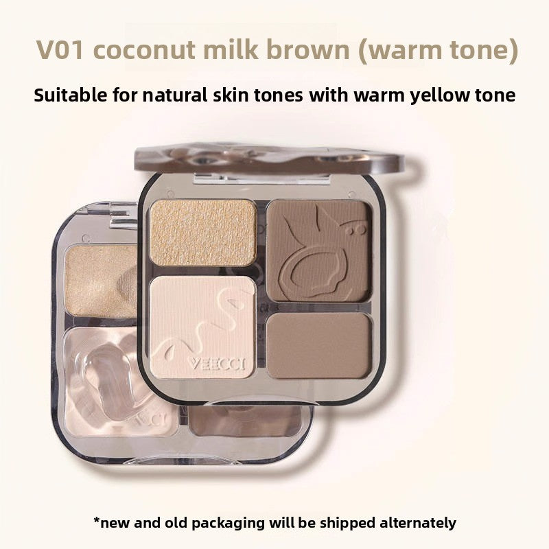 Four-color high-gloss contouring integrated comprehensive panel