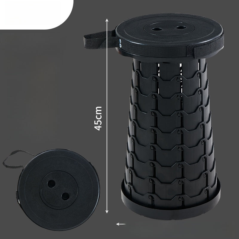Portable telescopic folding stool