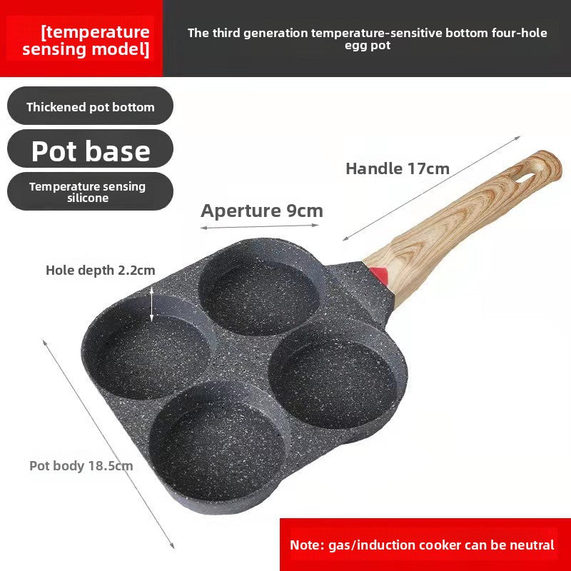 Four-hole breakfast egg burger pot