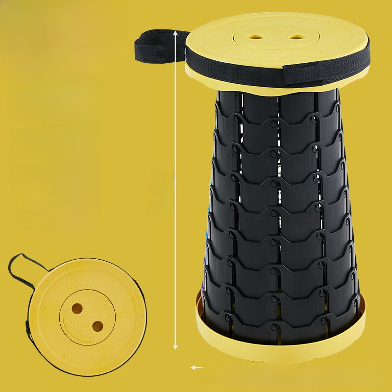 Portable telescopic folding stool