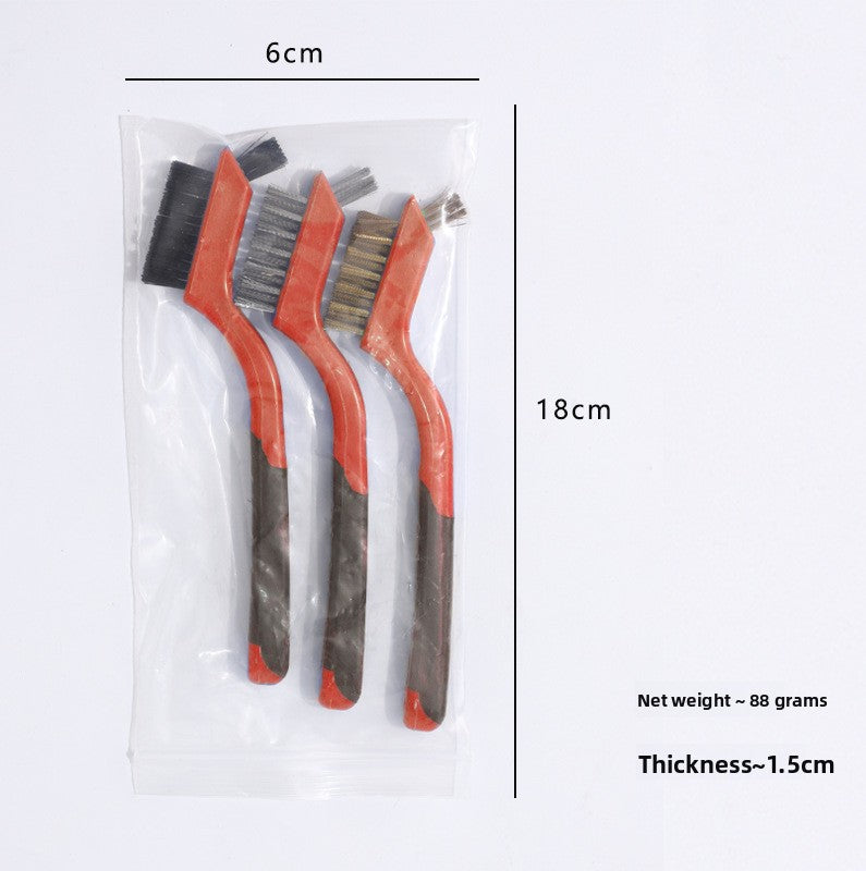 Nine-horse 3pc Double-head set of wire brushes