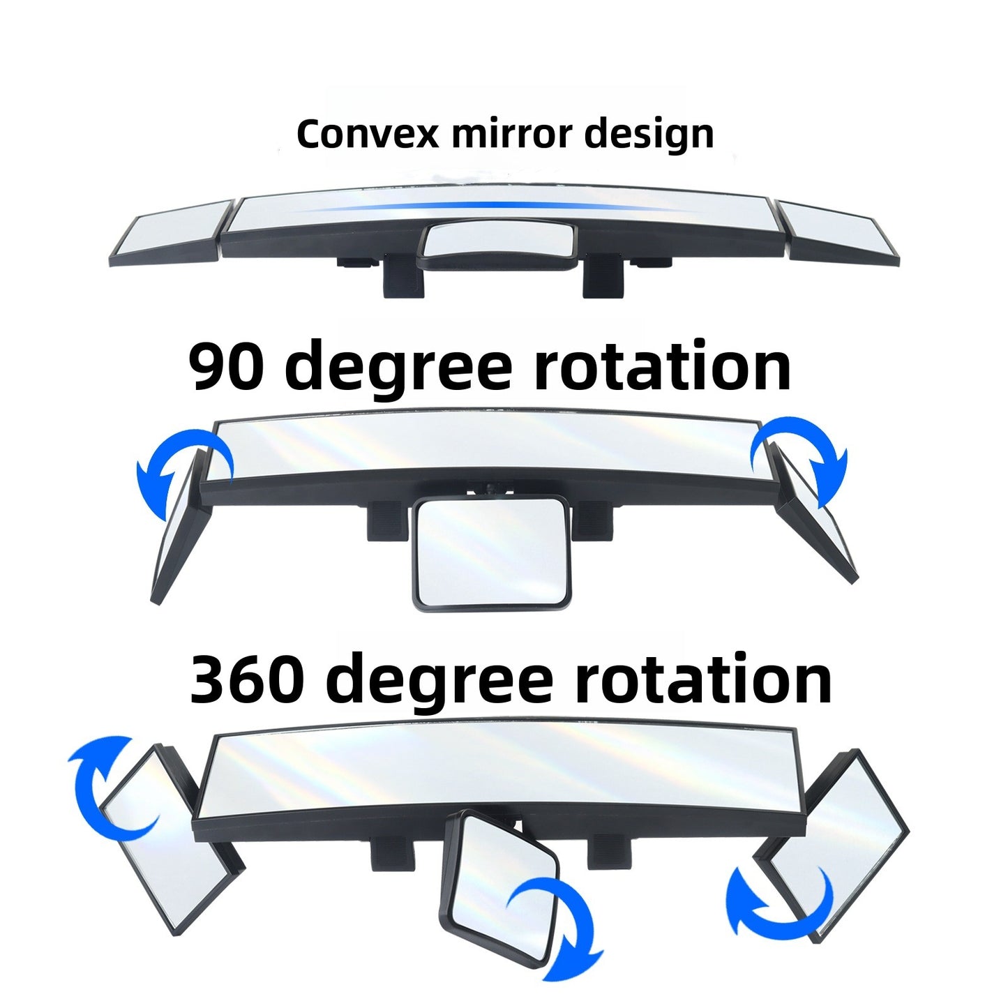 Large field of view car auxiliary rearview mirror