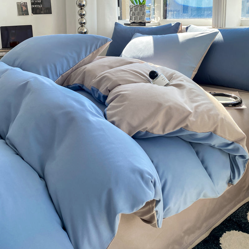 4-piece bedding set, pure cotton bed sheet and duvet cover