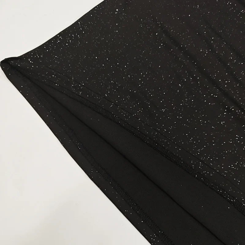 European and American style cross-border autumn and winter new hot-selling slant shoulder long sleeve hip dress fashion sexy pleated slim dress