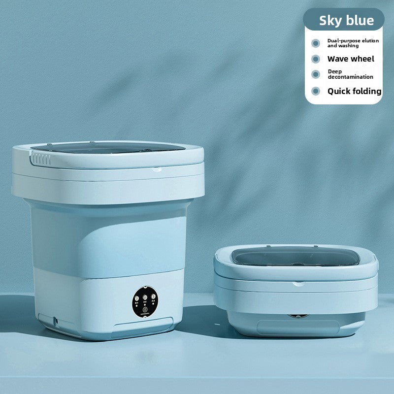 Folding washing machine portable automatic dormitory travel essential mini underwear socks washing machine