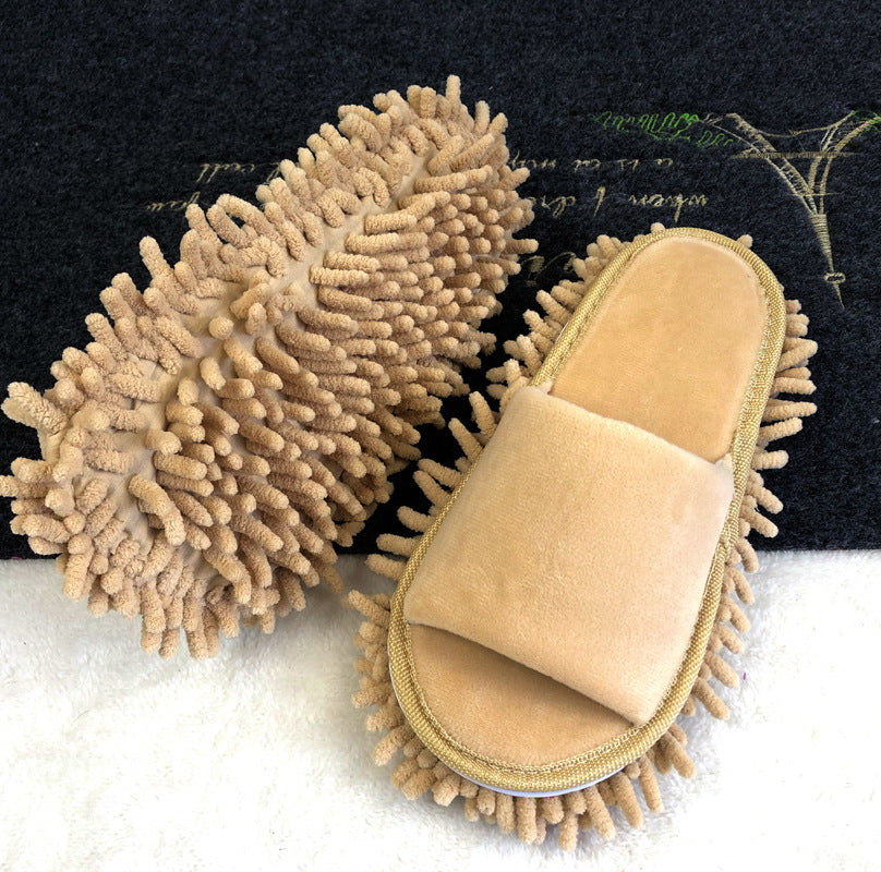 Lazy person's slippers for mopping and sweeping the floor