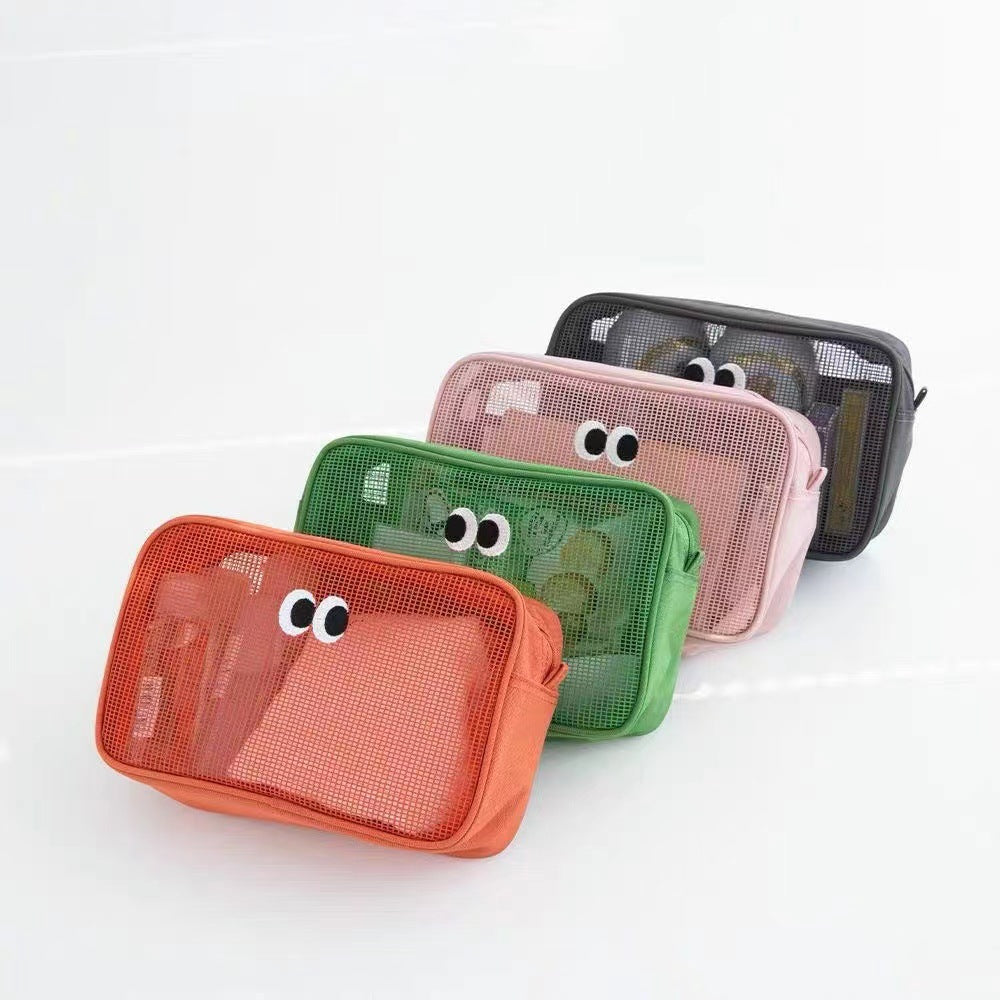 Three-Dimensional Large Capacity Mesh Makeup Wash Bag