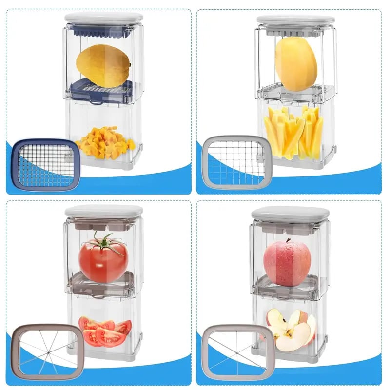 Multi Functional Vegetable Cutter for Fries Dicing and Slicing with Apple Tomato Divider