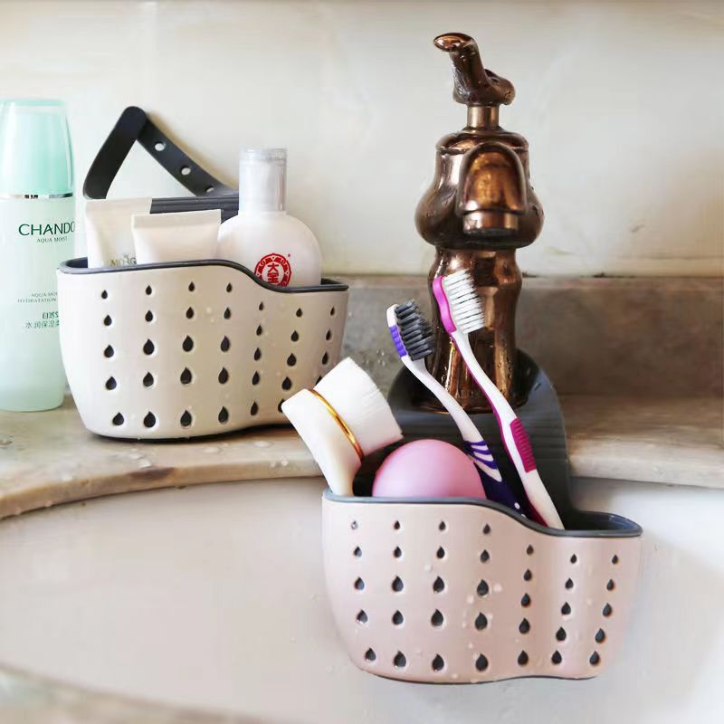 Plastic kitchen sink storage draining basket