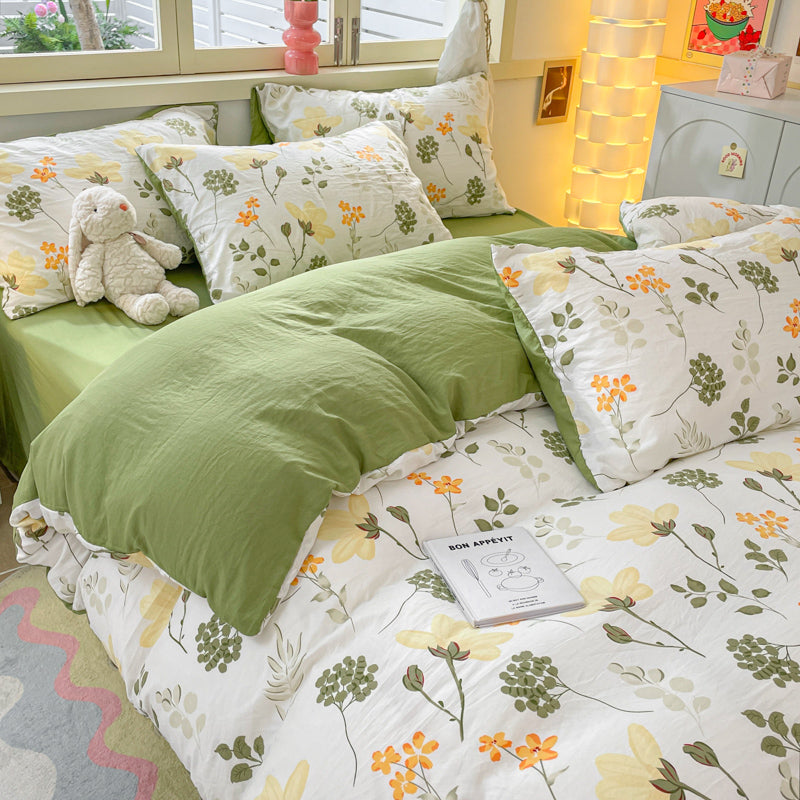 Washed cloud cotton quilt cover, not all-cotton pure cotton sheet