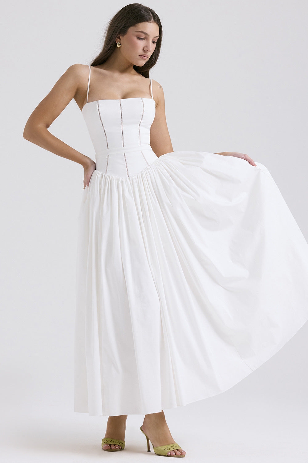 2024 Fairy Elegant Fashion High-end Sense French Sling Gentle Style Dress Slimming Floral Sling Dress