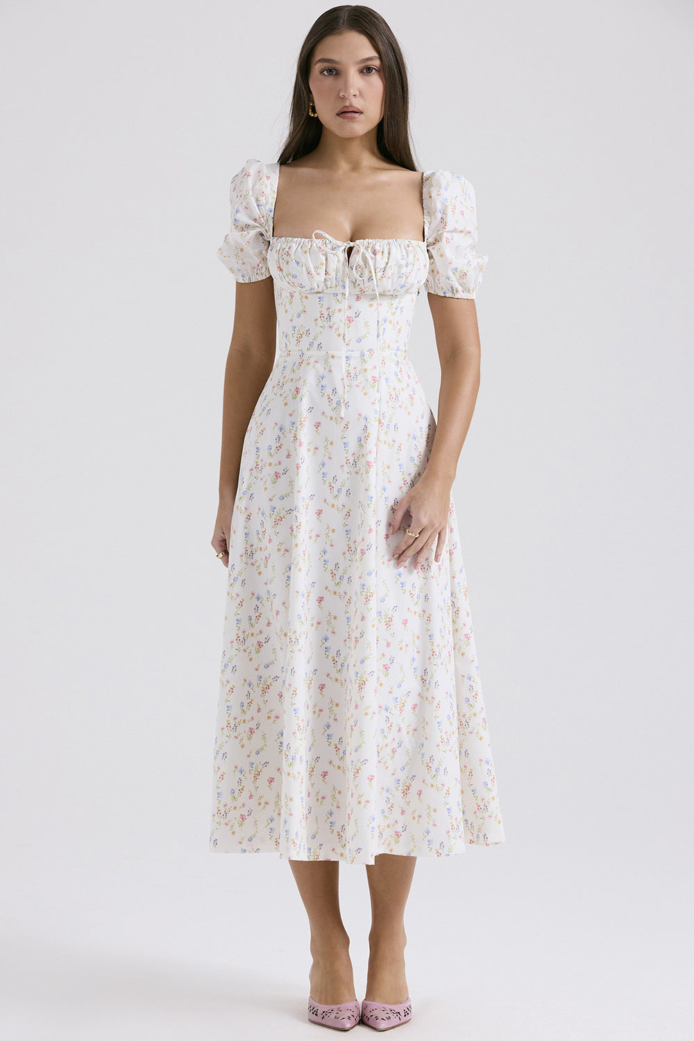 2024 Fairy Elegant Fashion High-end Sense French Sling Gentle Style Dress Slimming Floral Sling Dress
