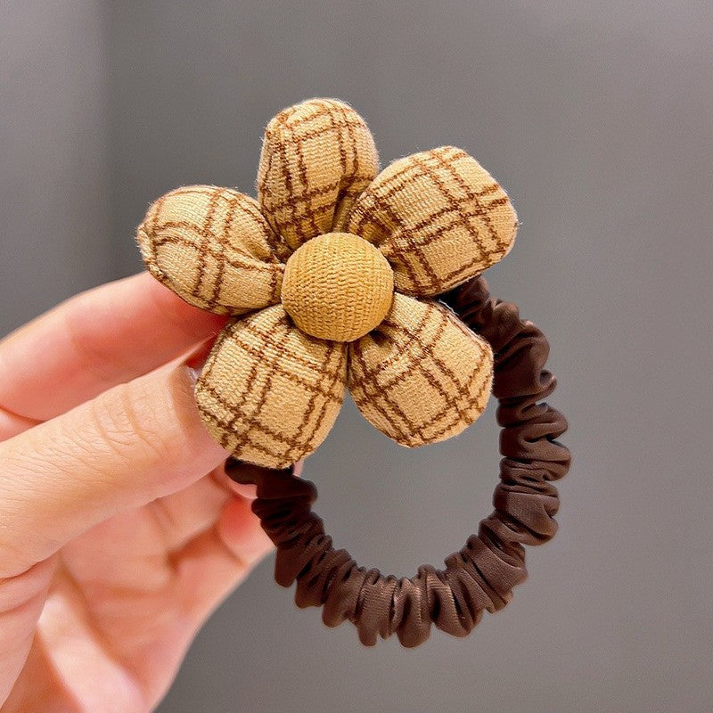 Children's milk coffee-colored flower headband