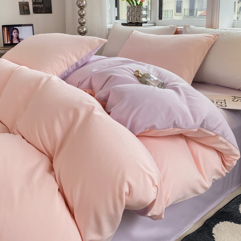 4-piece bedding set, pure cotton bed sheet and duvet cover