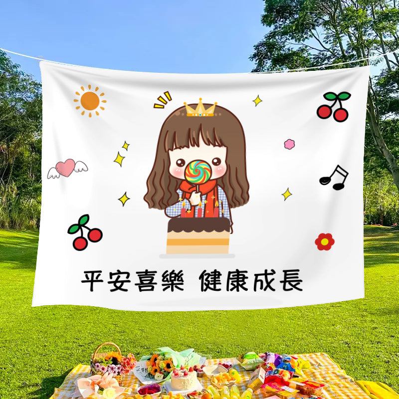 Outdoor decorative banners and cloths