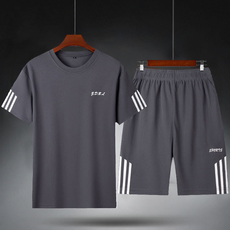 "Men's Quick-Dry Fitness Set ? Shorts & Short-Sleeve T-Shirt for Training, Running, Basketball"