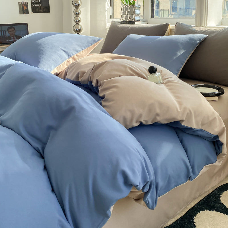 4-piece bedding set, pure cotton bed sheet and duvet cover