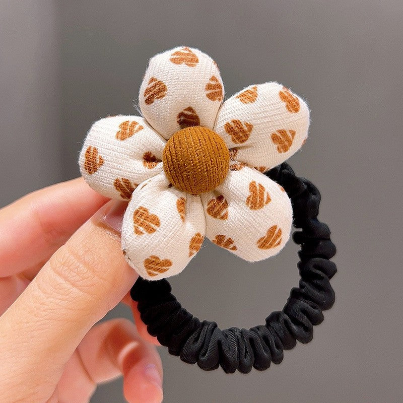 Children's milk coffee-colored flower headband
