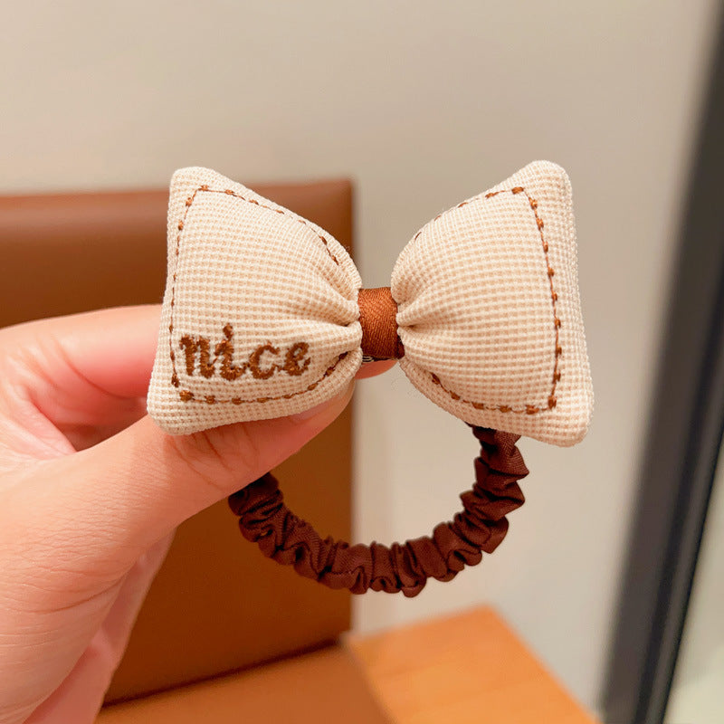 Children's milk coffee-colored flower headband