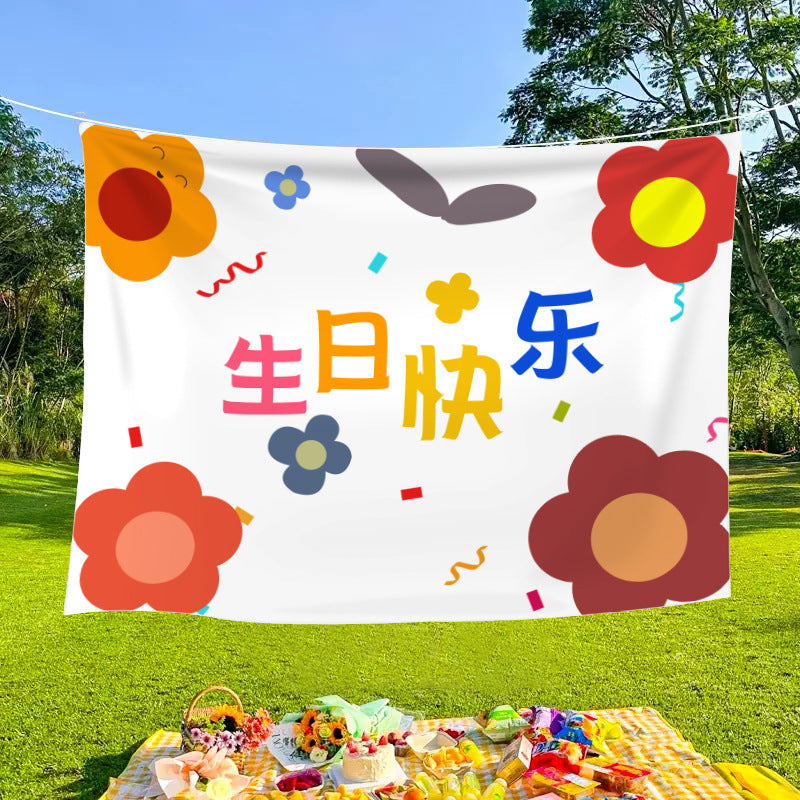 Outdoor decorative banners and cloths