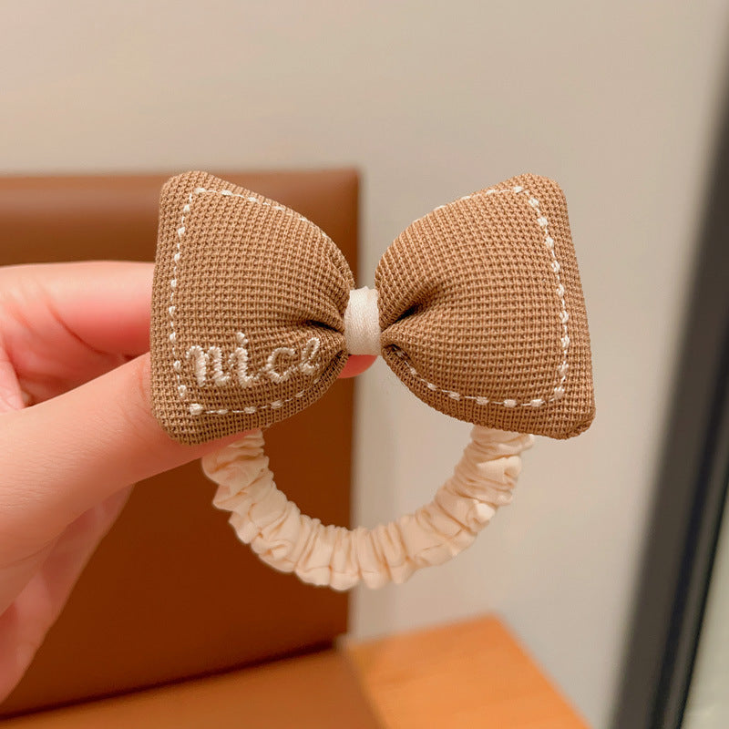 Children's milk coffee-colored flower headband