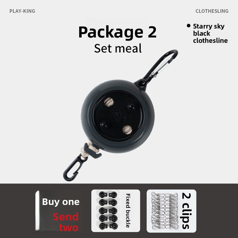 Non-drilled invisible clothes drying line