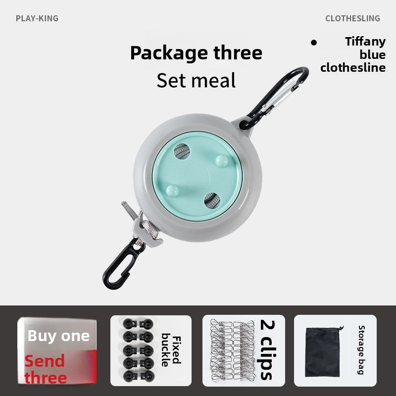 Non-drilled invisible clothes drying line