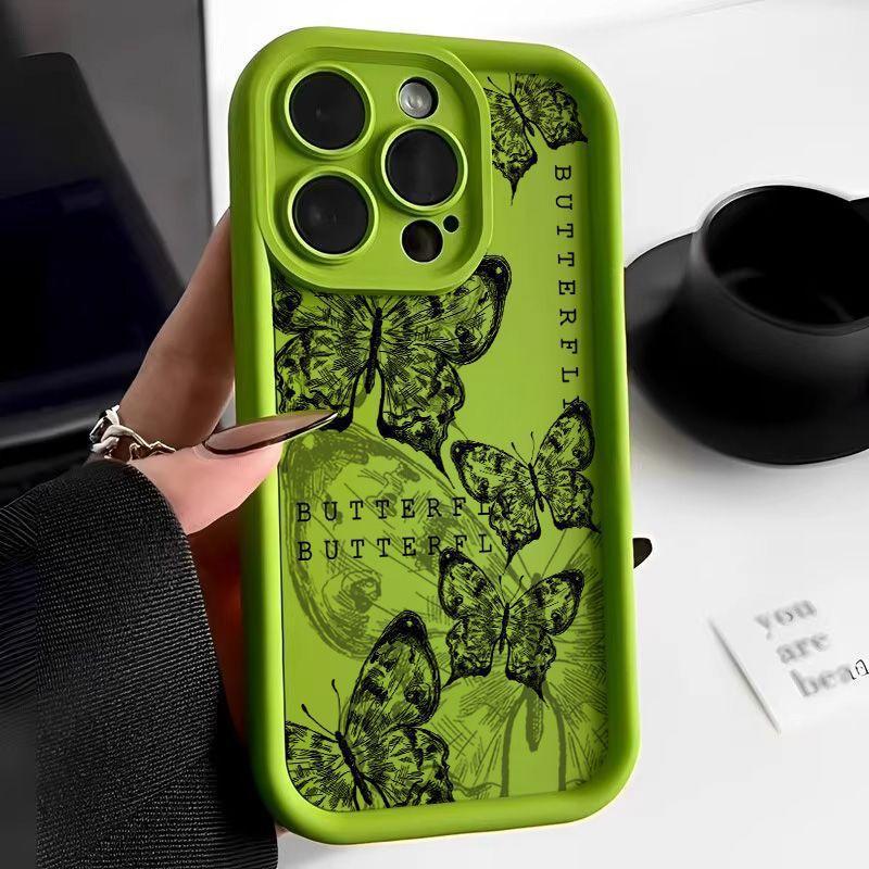 Retro Butterfly Transparent Shockproof Phone Case