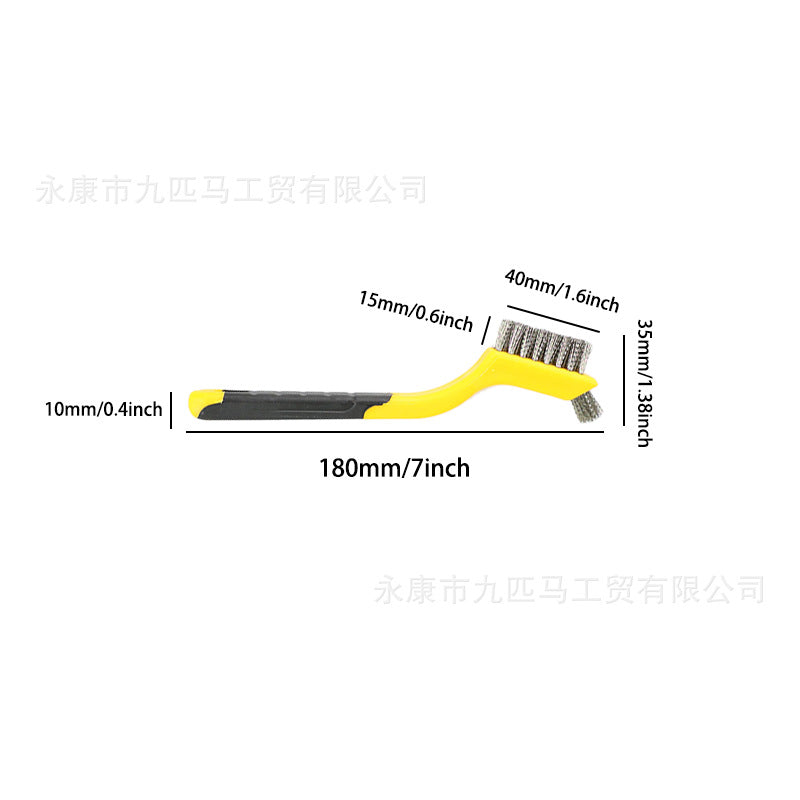 Nine-horse 3pc Double-head set of wire brushes