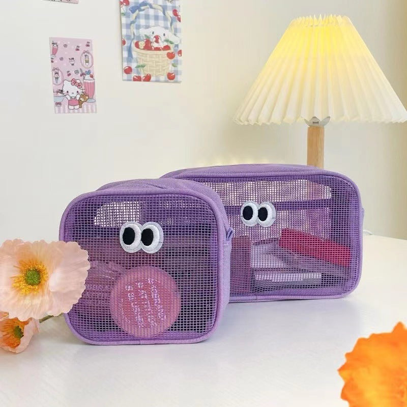 Three-Dimensional Large Capacity Mesh Makeup Wash Bag