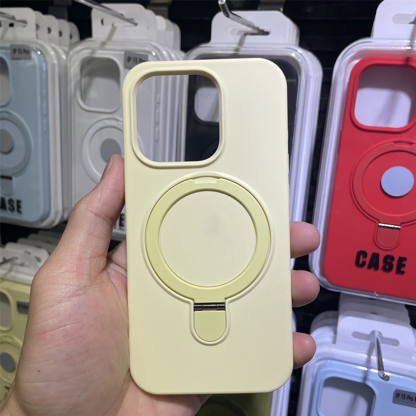 Liquid silicone fulcrum bracket Apple  magnetic suction phone case