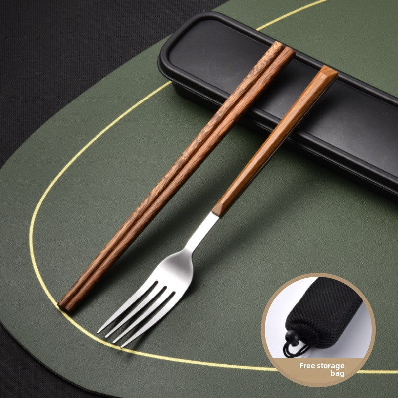 Stainless steel forks chopsticks and spoons