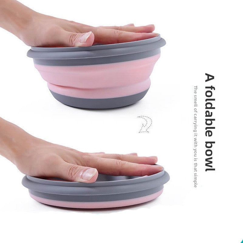 Folding bowl portable tableware for outdoor use