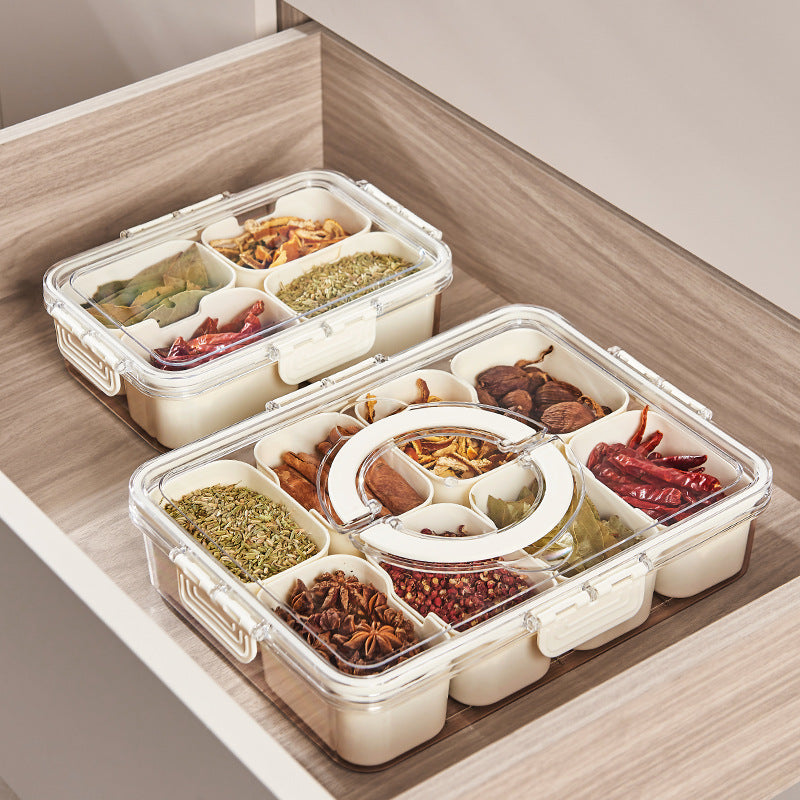 Eight-compartment Storage Box Portable Refrigerator Storage Box