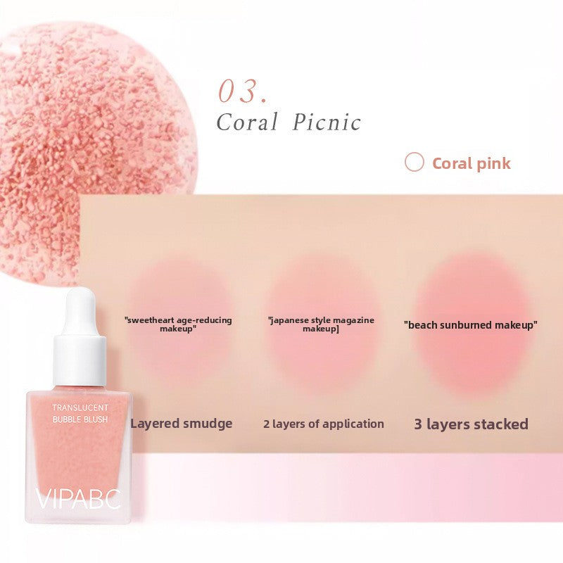 Natural long-lasting hydrating liquid blush