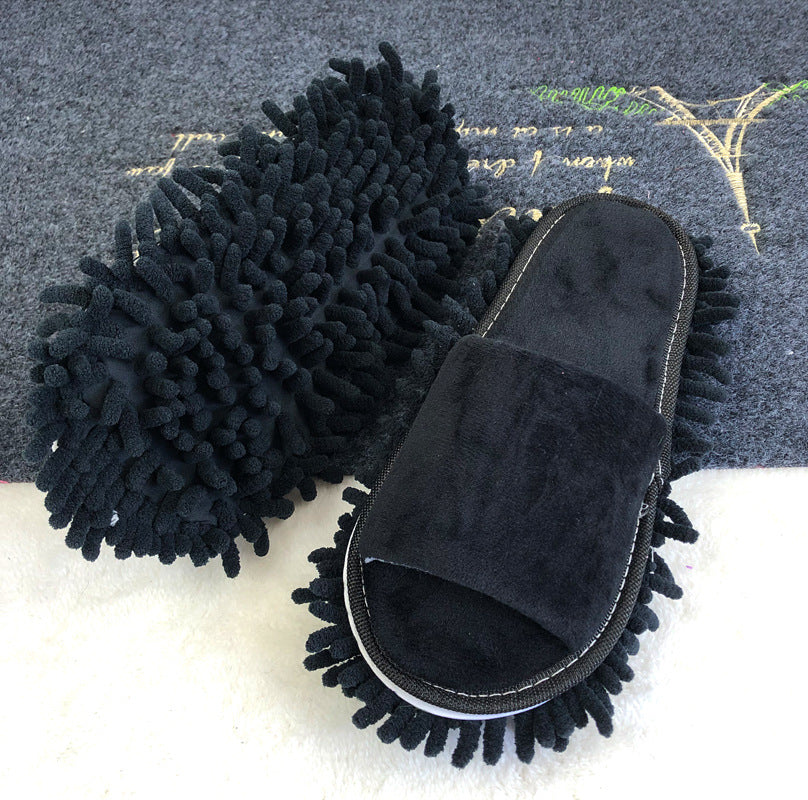 Lazy person's slippers for mopping and sweeping the floor