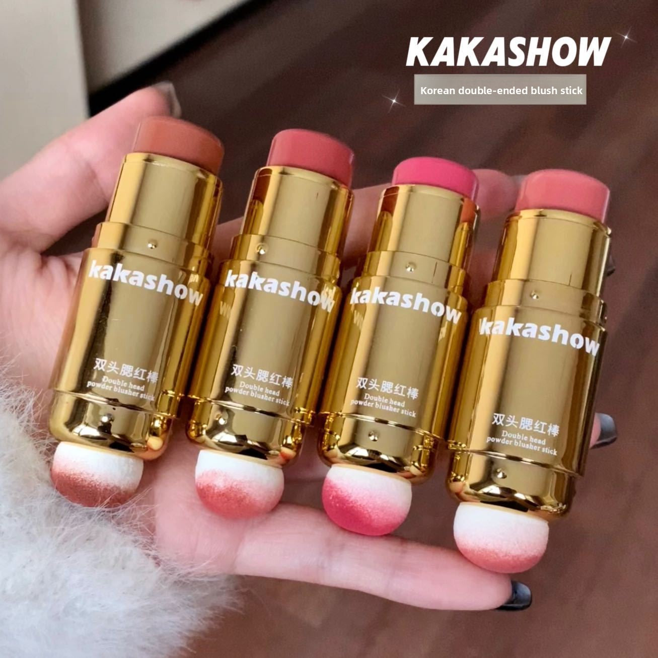 Double Head Blush Stick Natural Red Low Saturation Delicate Expansion Color