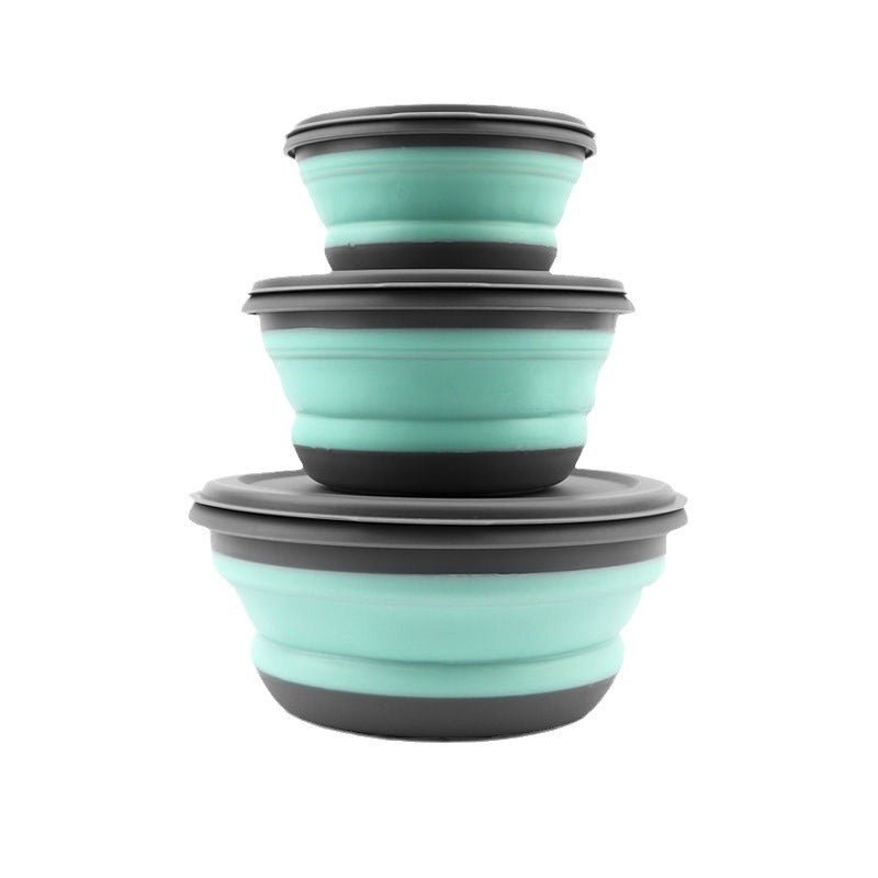 Folding bowl portable tableware for outdoor use