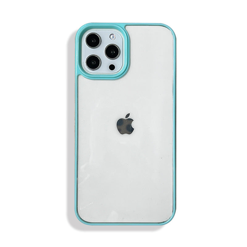 DIY Drop Gel & Cream Glue Transparent Phone Case for iPhone 11 - 16 Pro Max Acrylic Color framed Transparent TPU Shell