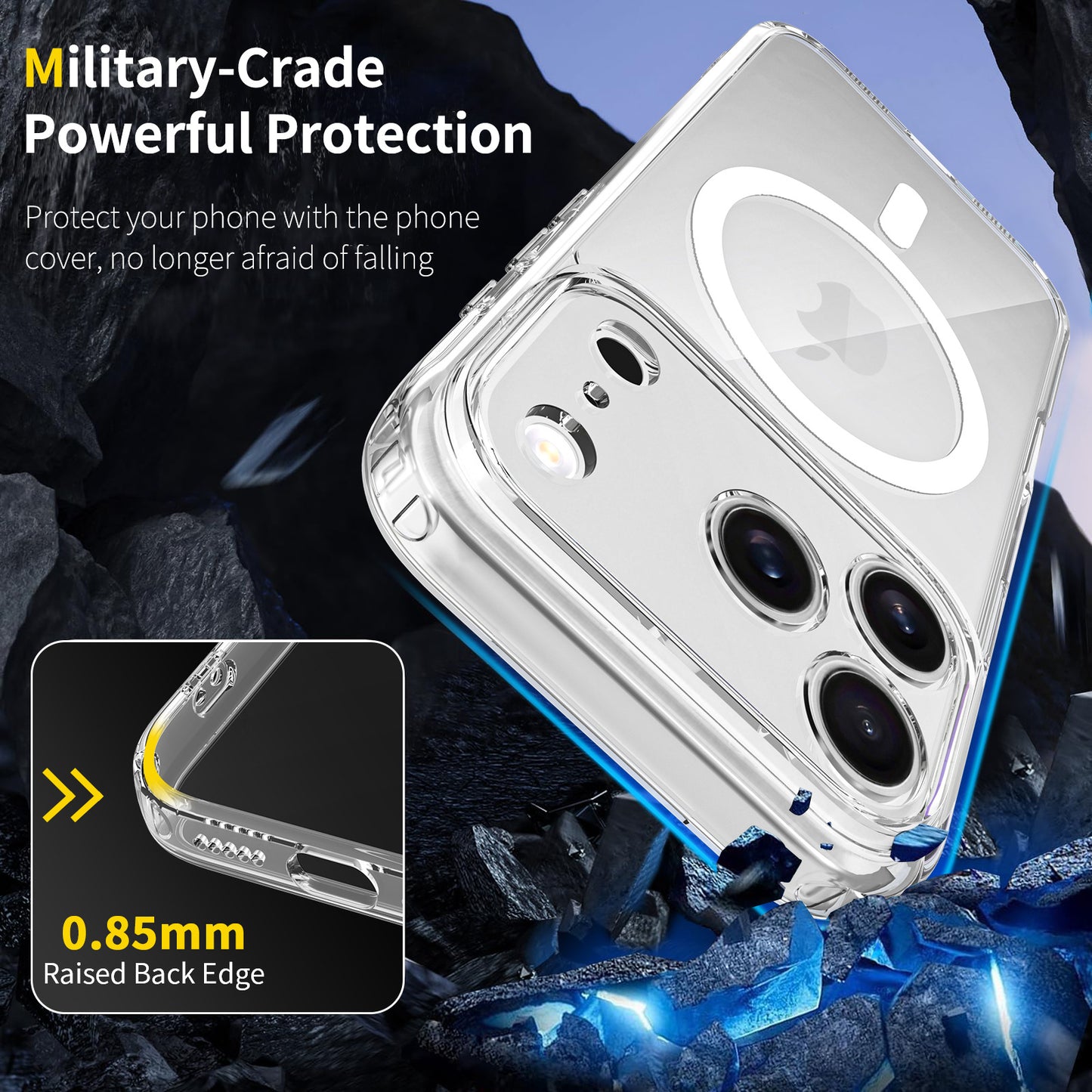 Magnetic Transparent Anti-Fall Phone Case