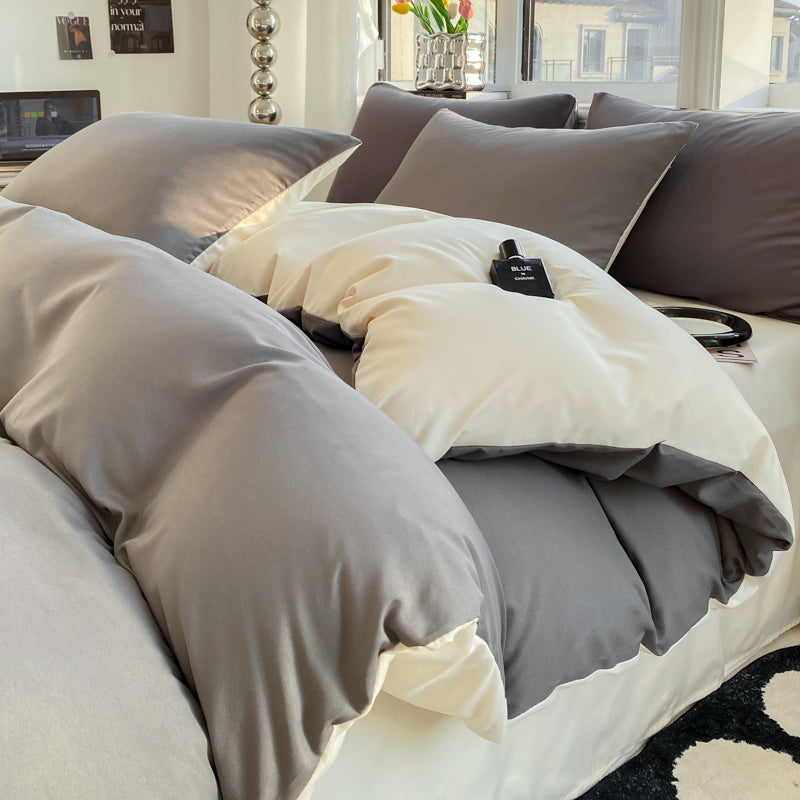 4-piece bedding set, pure cotton bed sheet and duvet cover