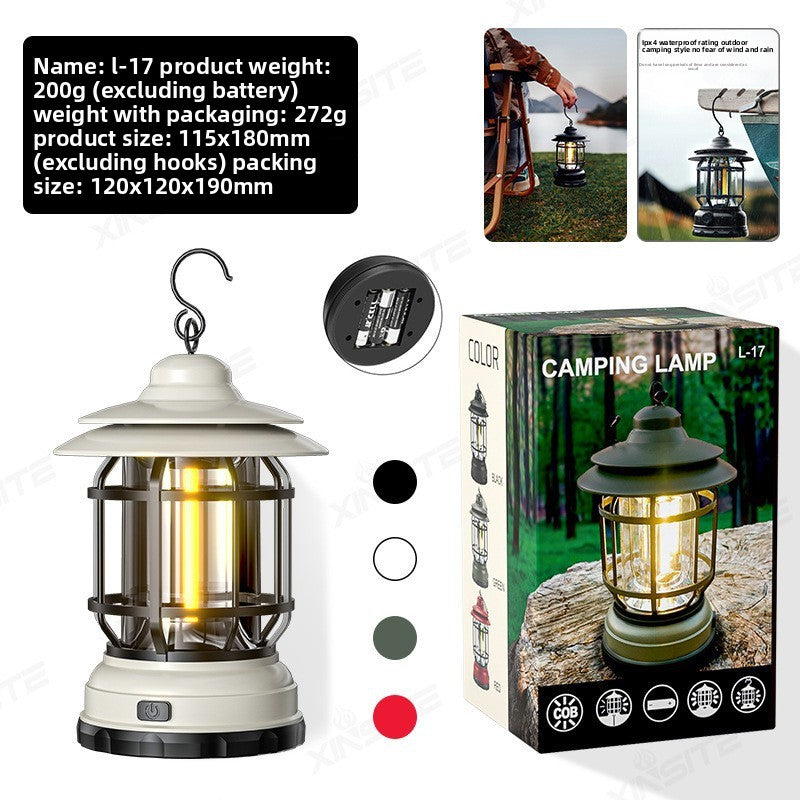 Portable LED camp light and tent light