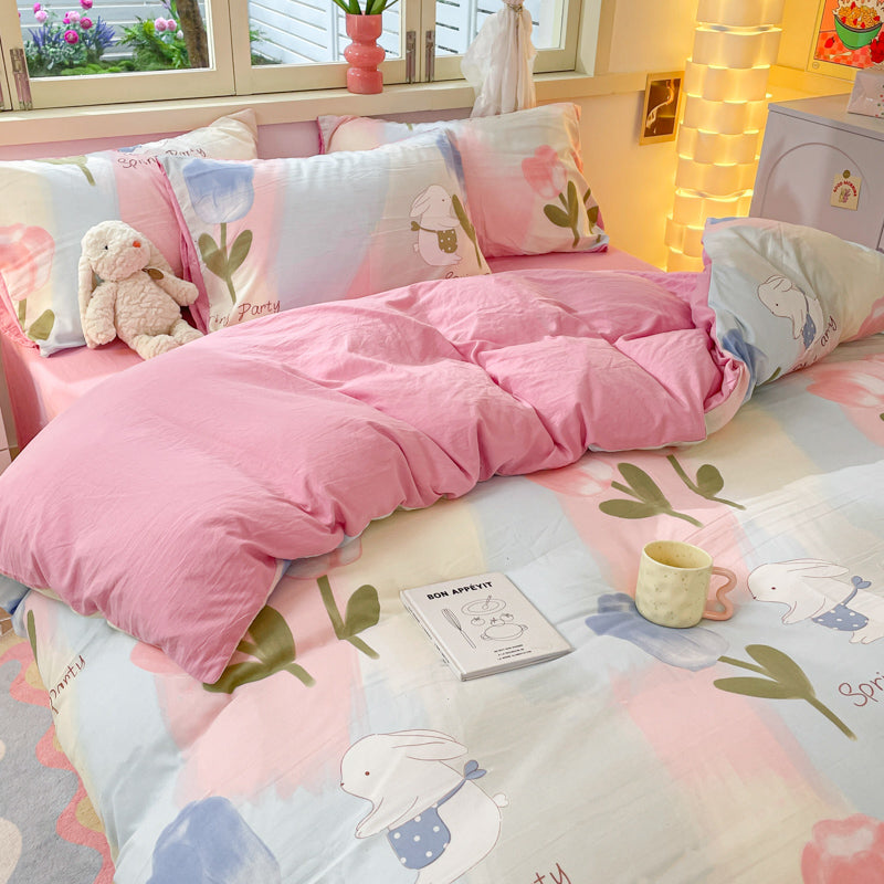 Washed cloud cotton quilt cover, not all-cotton pure cotton sheet