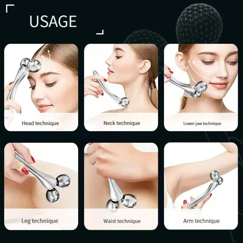 3D Facial Roller – V-Shape Face Lifting & Full Body Massage for Relaxation and Beauty